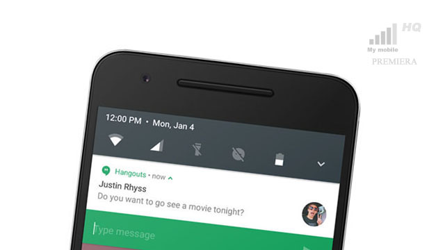 Nowa rozwijana stopniowo belka informacyjna Android 7.0 Nougat