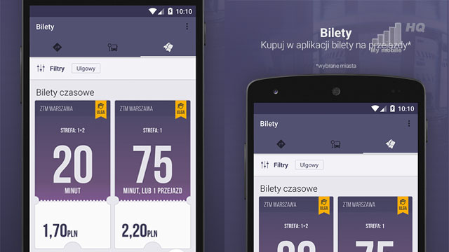 Aplikacja Jak Dojade bilety komunikacji miejskiej