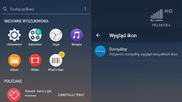 Sony Mobile innowacje niedopracowana nakładka Xperia Launcher