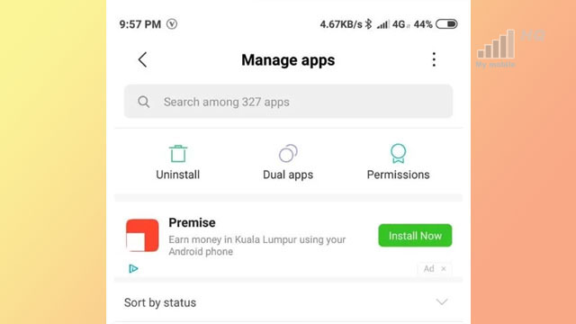 Reklamy w menu MIUI od Xiaomi
