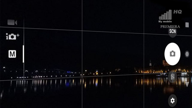 Wizjer aparat na całym ekranie Sony Xperia
