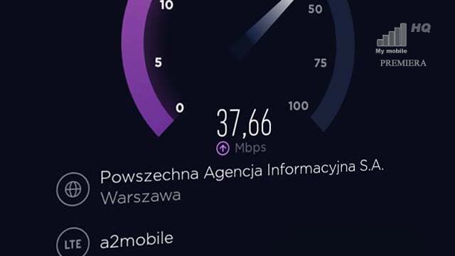 Wysyłanie danych upload do internetu transfer lepszy w 4G LTE A2Mobile niż od 5G T-Mobile