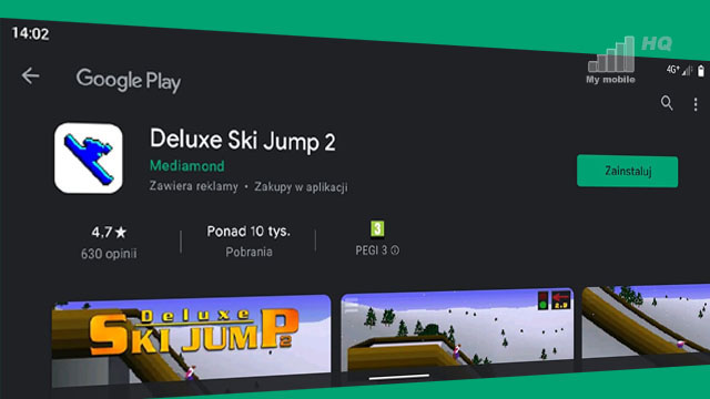 Skoki gra Deluxe Ski Jump 2 dostępne na Androida sklep Google Play
