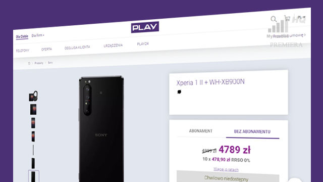 Sony koniec sprzedaży smartfonów salony Play