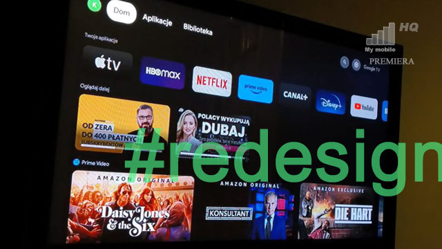 Google TV nowy wyglÄ…d design