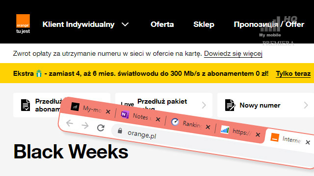 Orange powrót stare logo