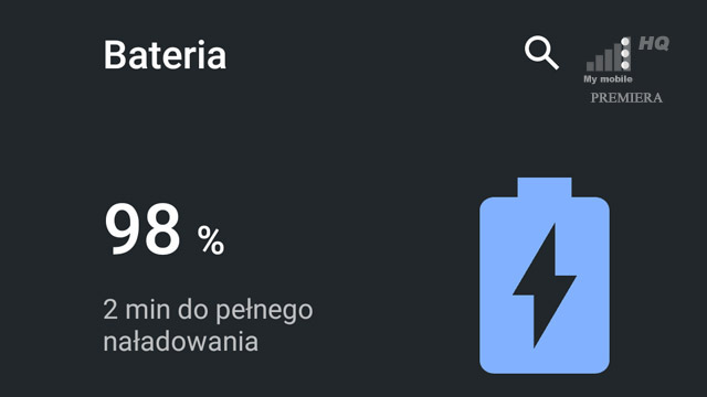 Czas do pełnego naładowania baterii Android