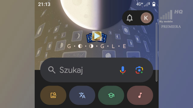 Aplikacja Google nowy lepszy design wyglÄ…d grafik Doodle