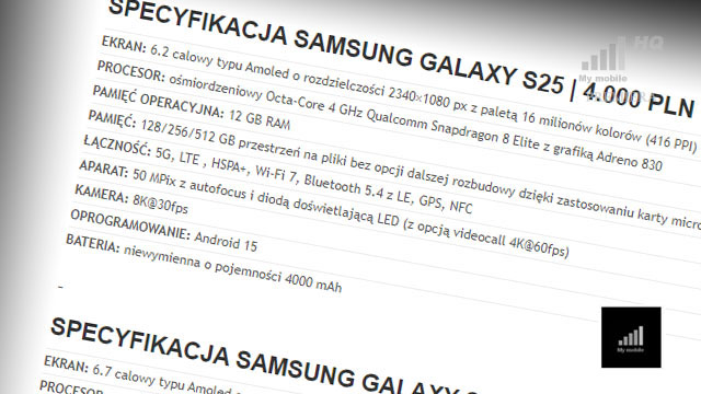My mobile specyfikacja smartfonów technologia procesorów CPU nm szybkość pamięci UFS