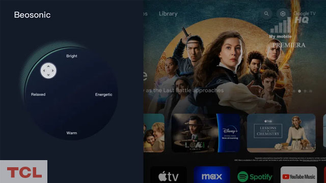 Google TV lagi po pierwszym kliknięciu na pilocie